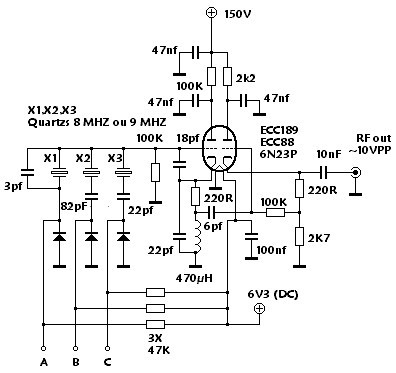 ECC189 Oscillateur 9 Mhz